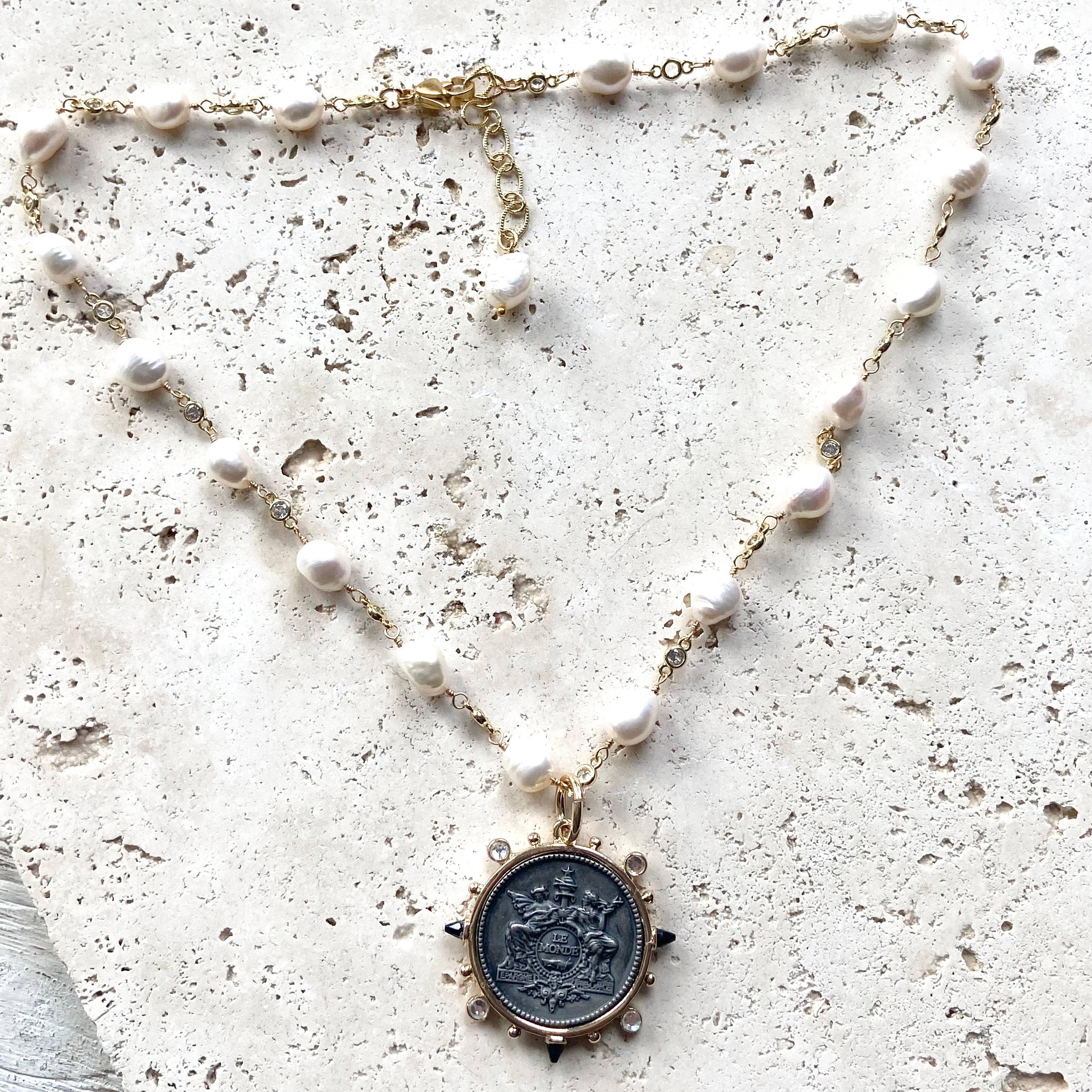 Equestrian Horse Coin Necklace