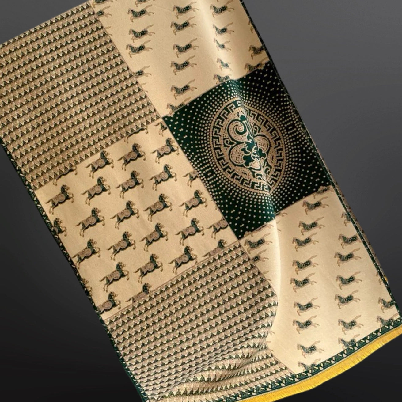 Horse and Medallion Luxurious Scarf