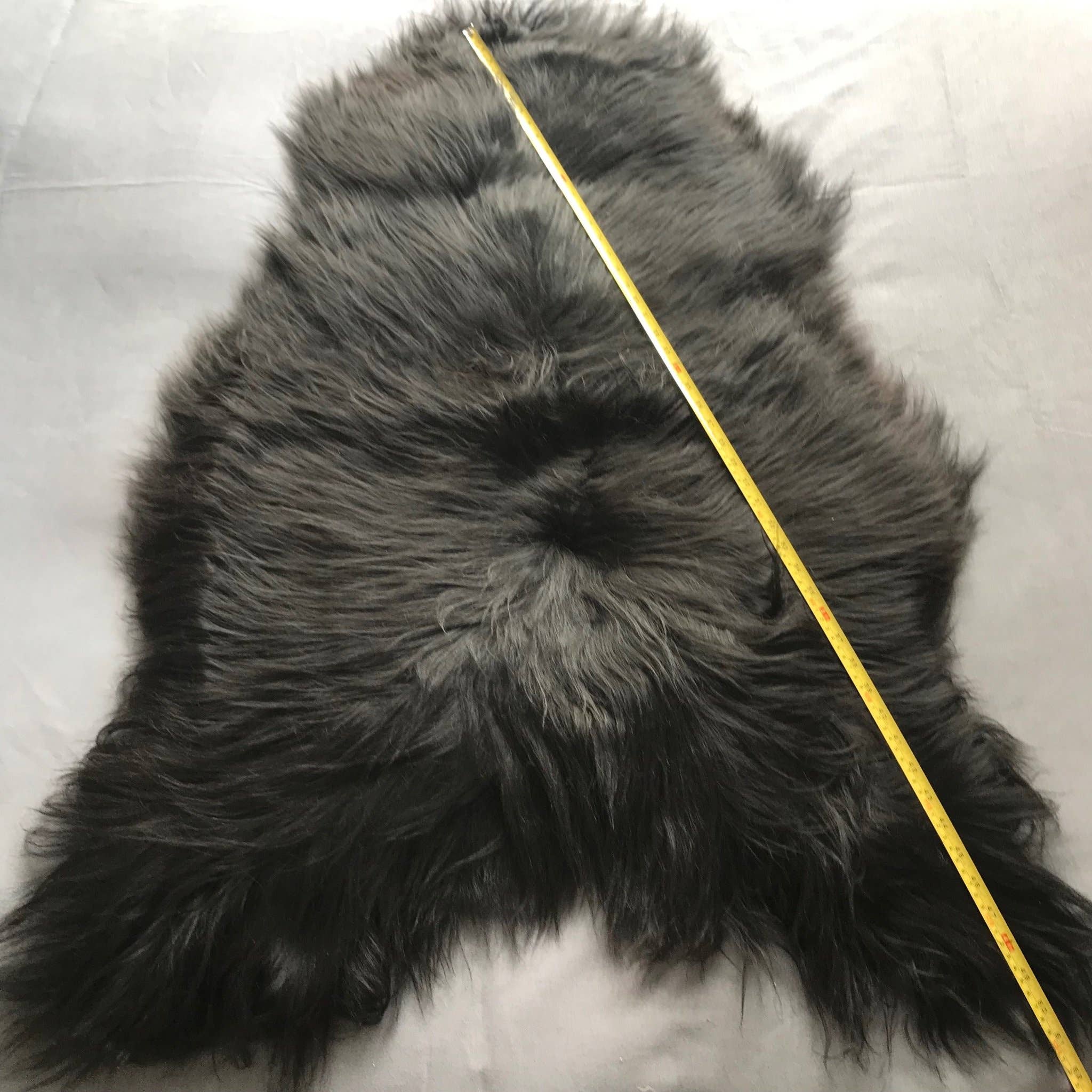 Icelandic Natural Black Undyed Sheepskin Rug