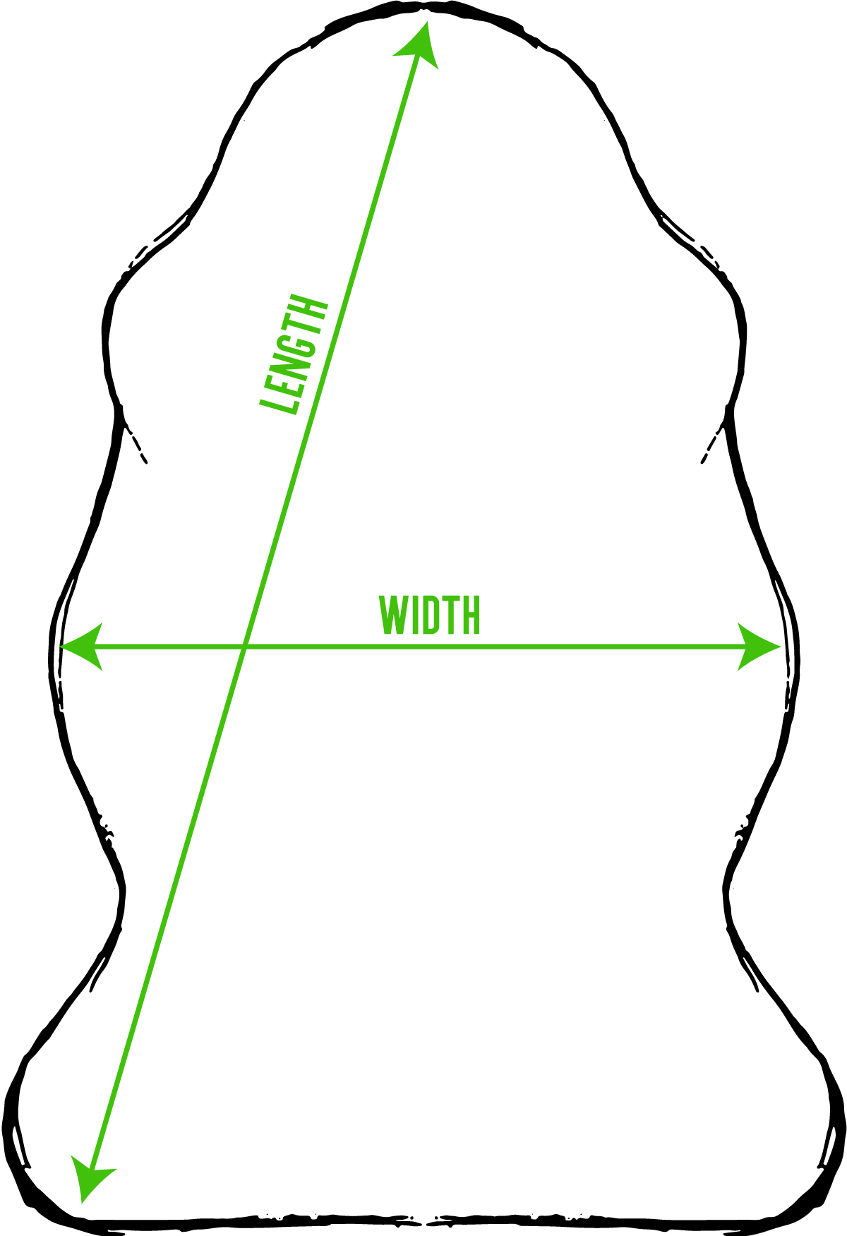 Natural British Brown Sheepskin Rug Large