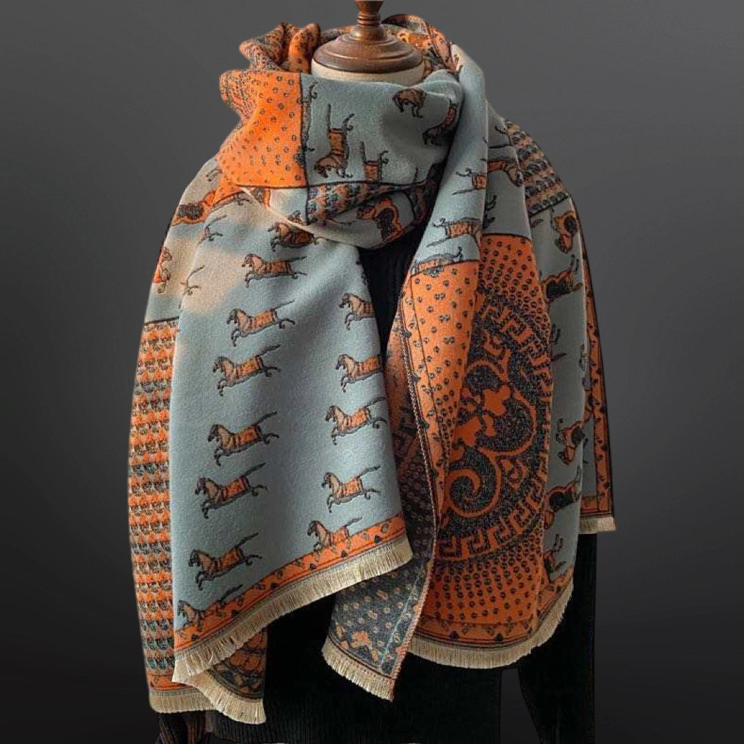 Horse and Medallion Luxurious Scarf