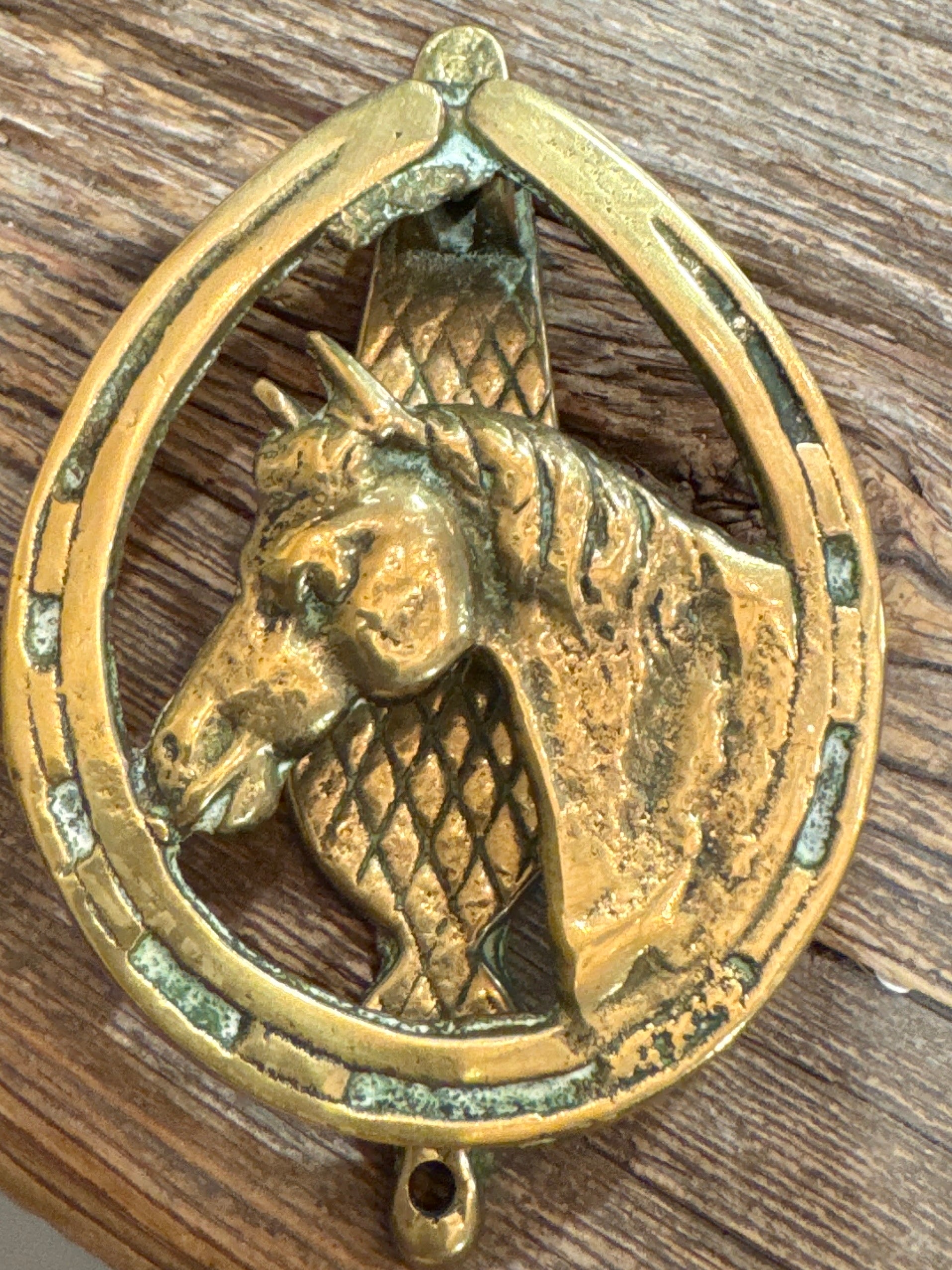 Vintage Brass Horse Door Knocker