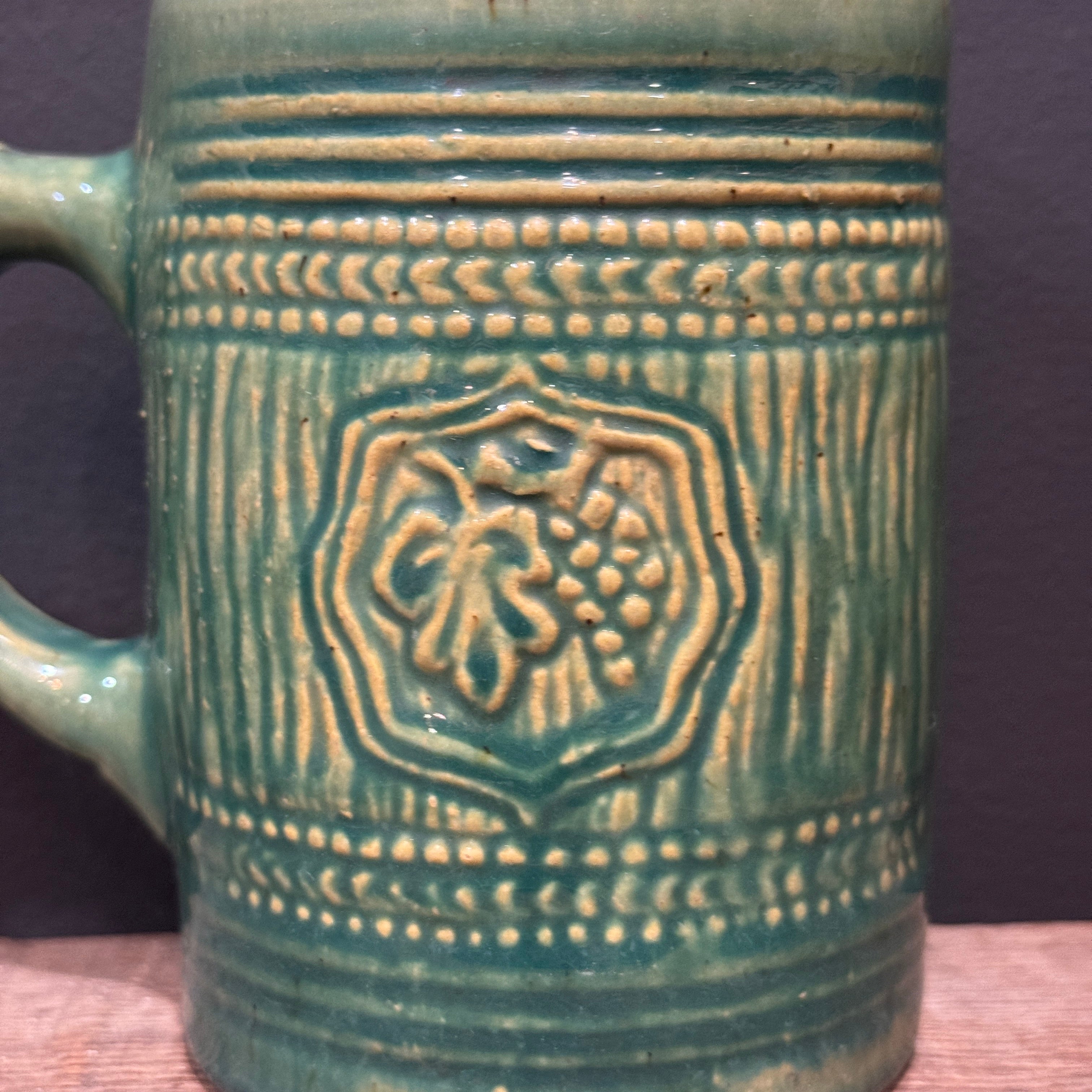 Vintage McCoy Green Glazed Mug