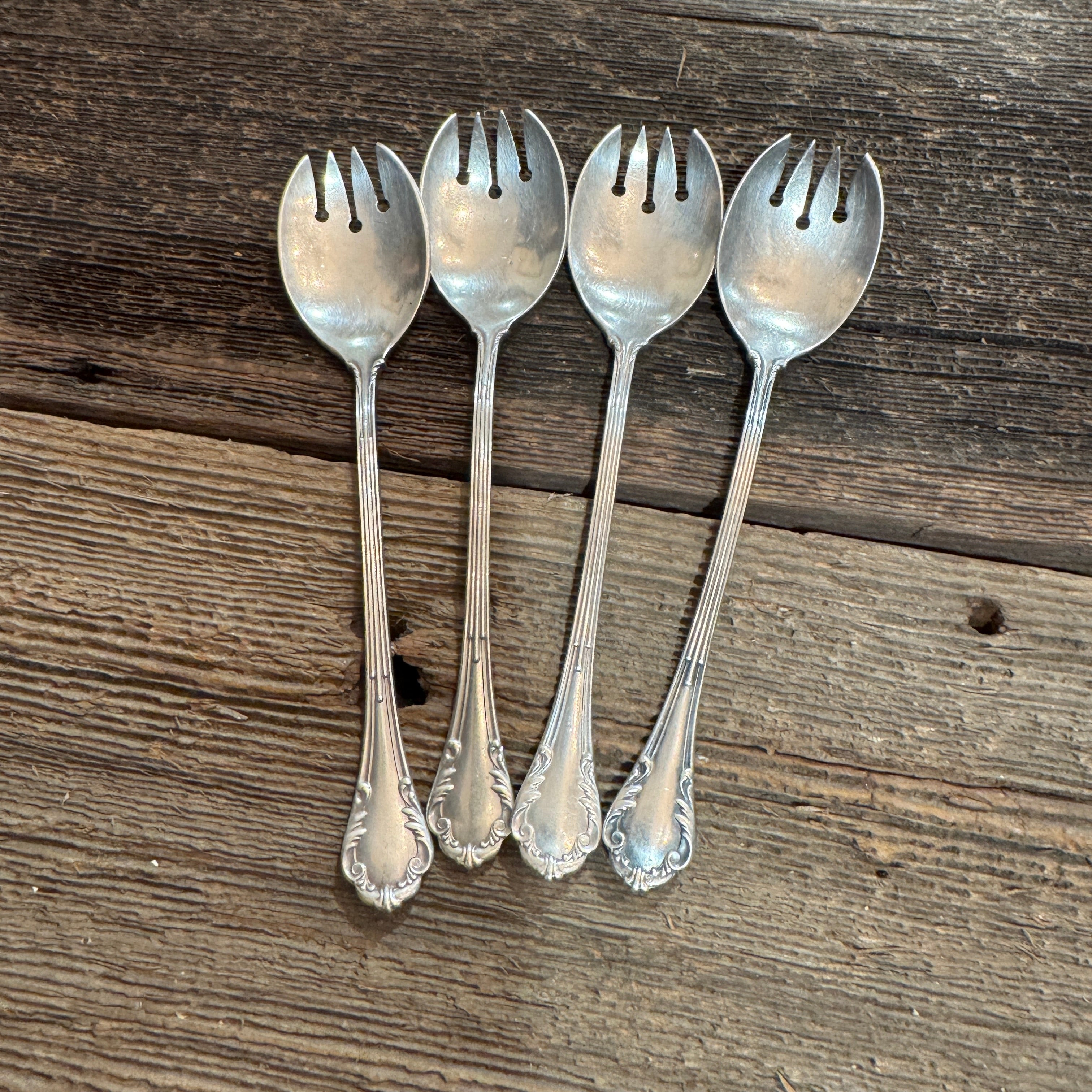 Antique Ice Cream Forks (4)