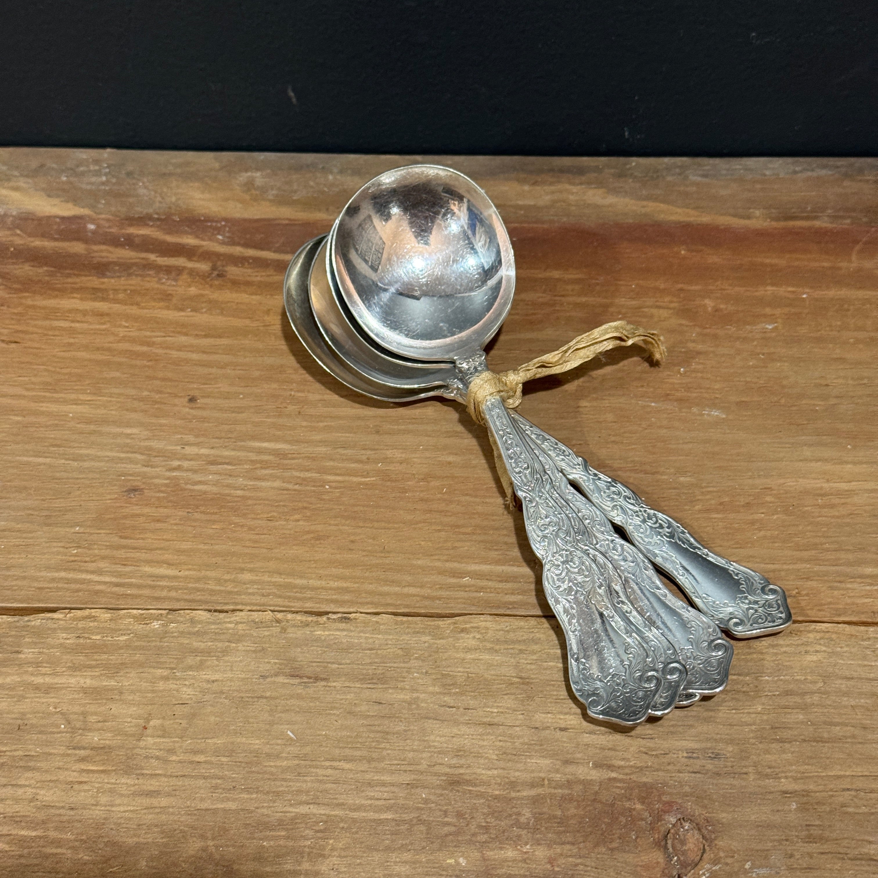 W.M. Rogers Ornate Silver-Plated Soup Spoons (5)