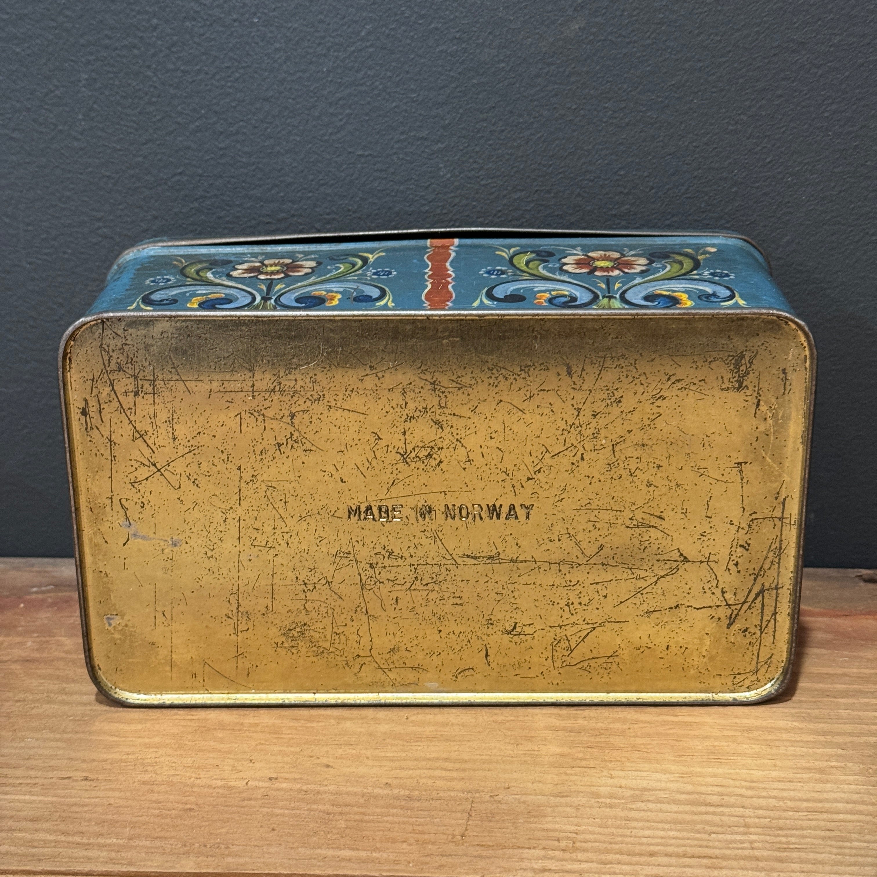 Vintage Norwegian Rosemaling Tin