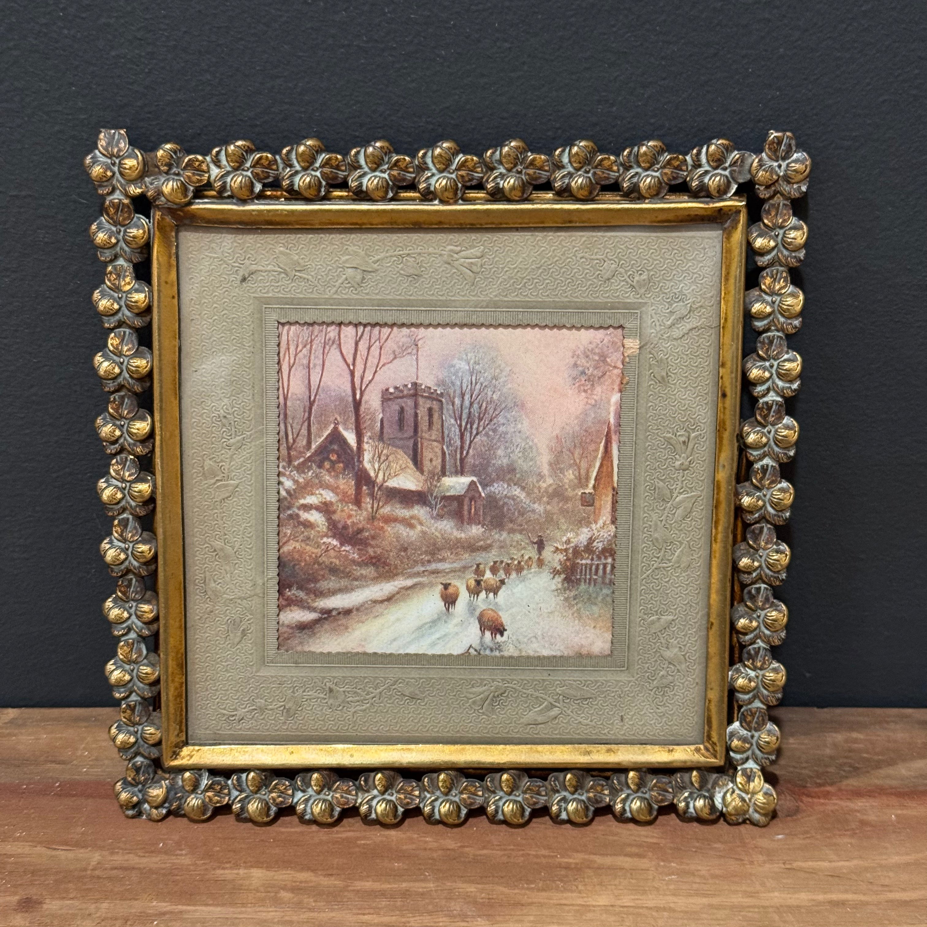 Victorian Sheep and Winter Scene