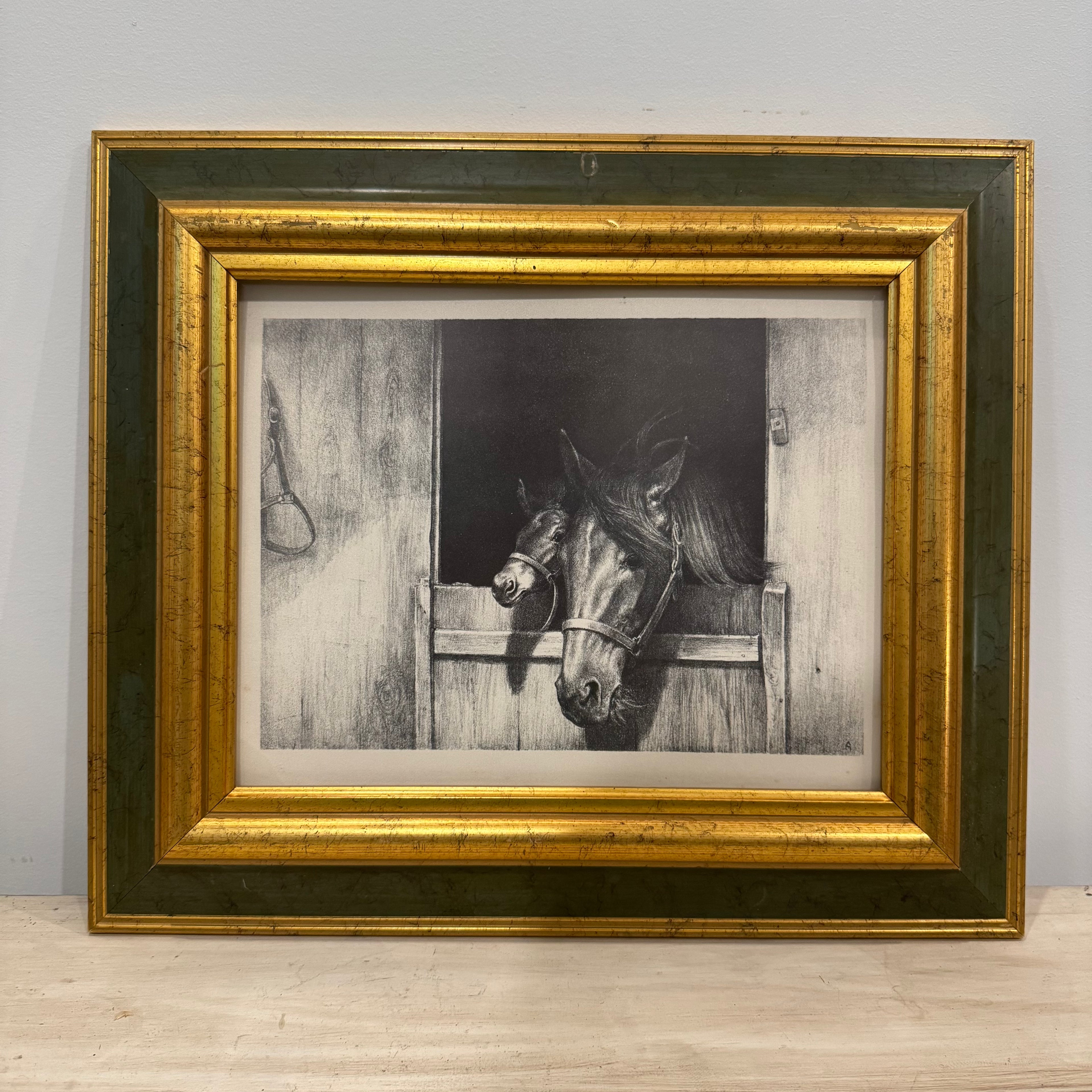 Equestrian Horse Etching