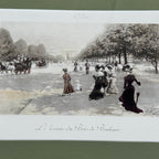 Pair of F. Giusto Hand-Colored Paris Engravings