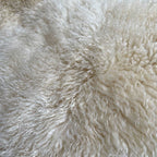 British Curly Sheepskin Natural White Medium