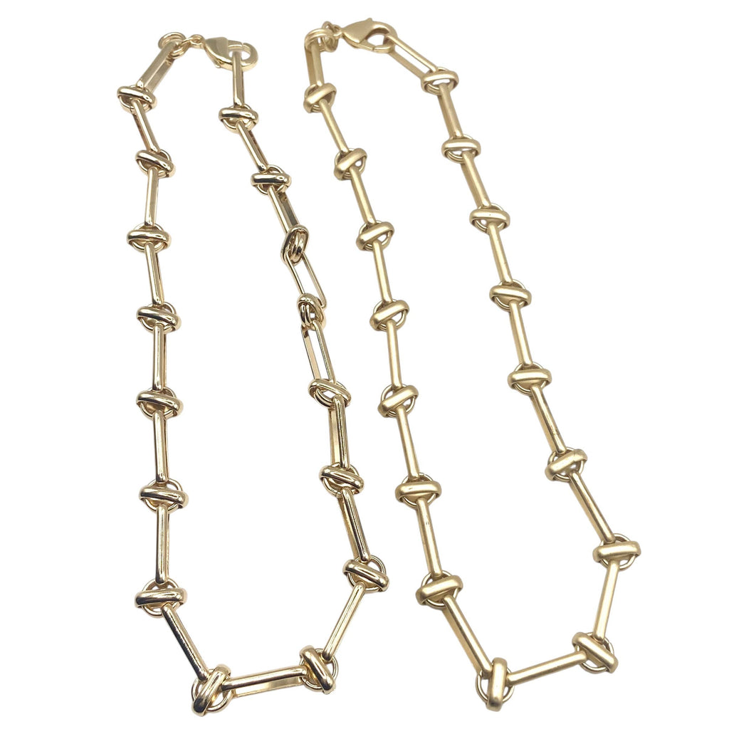 Entwined Knotted Link Necklace