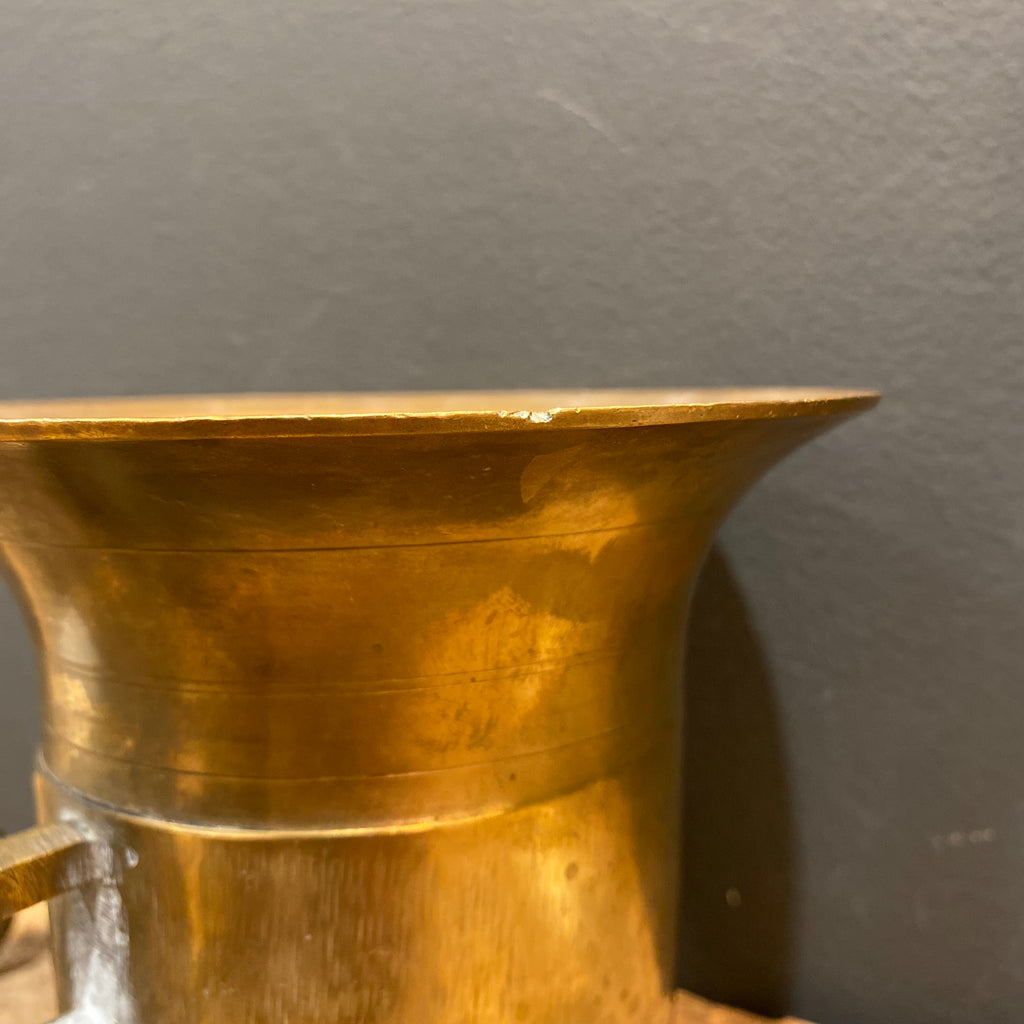 Antique Brass Mortar & Double-Ended Pestle