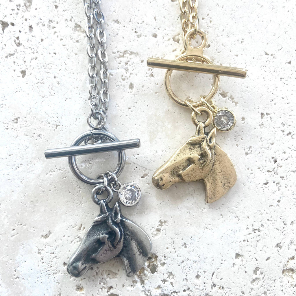 Horse Head Toggle Necklace