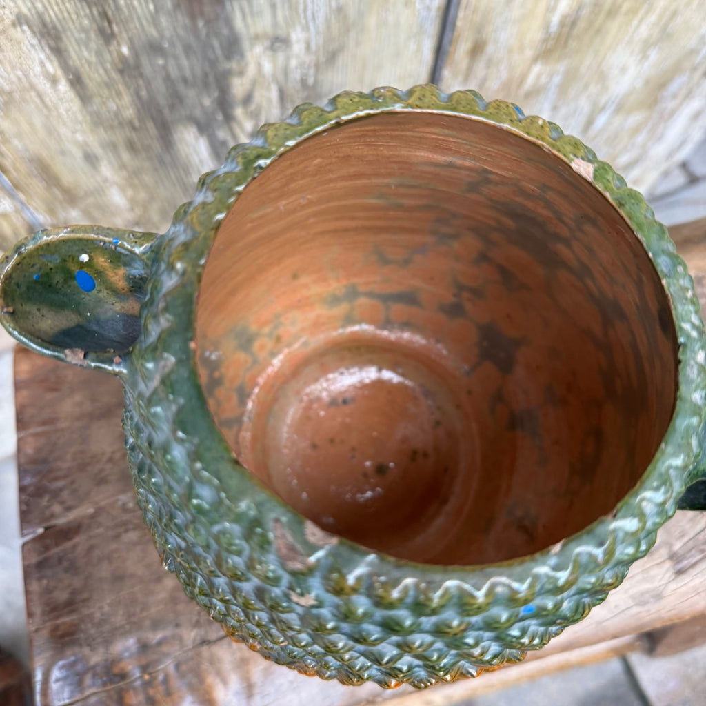 Hand-Thrown Redware Pineapple Pitcher