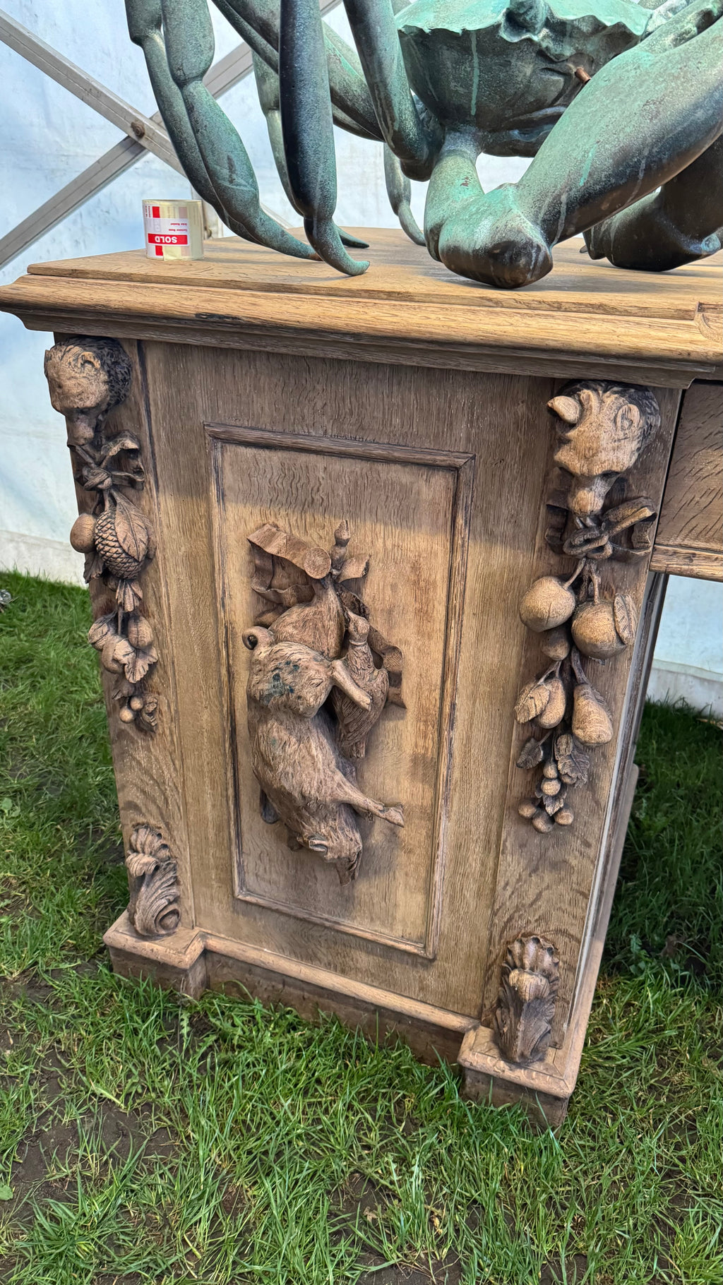 Carved Oak Hunting Buffet, circa 1880