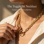 Equestrian Horse Bit Toggle Necklace 18k Gold
