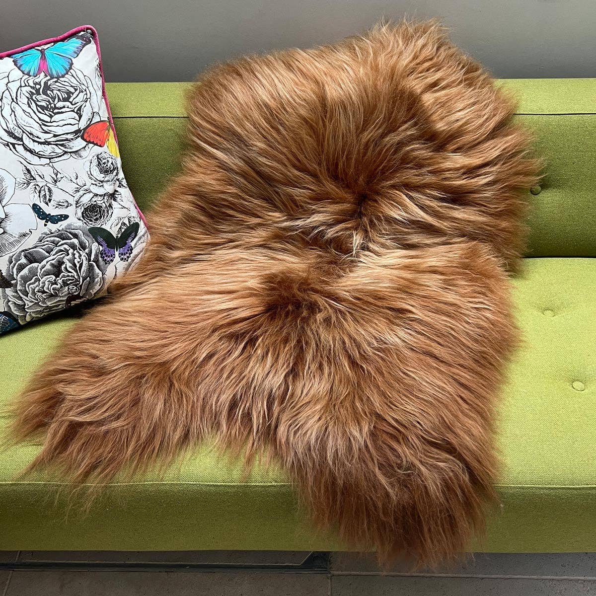 Icelandic Bronze Eco Dyed Sheepskin Large