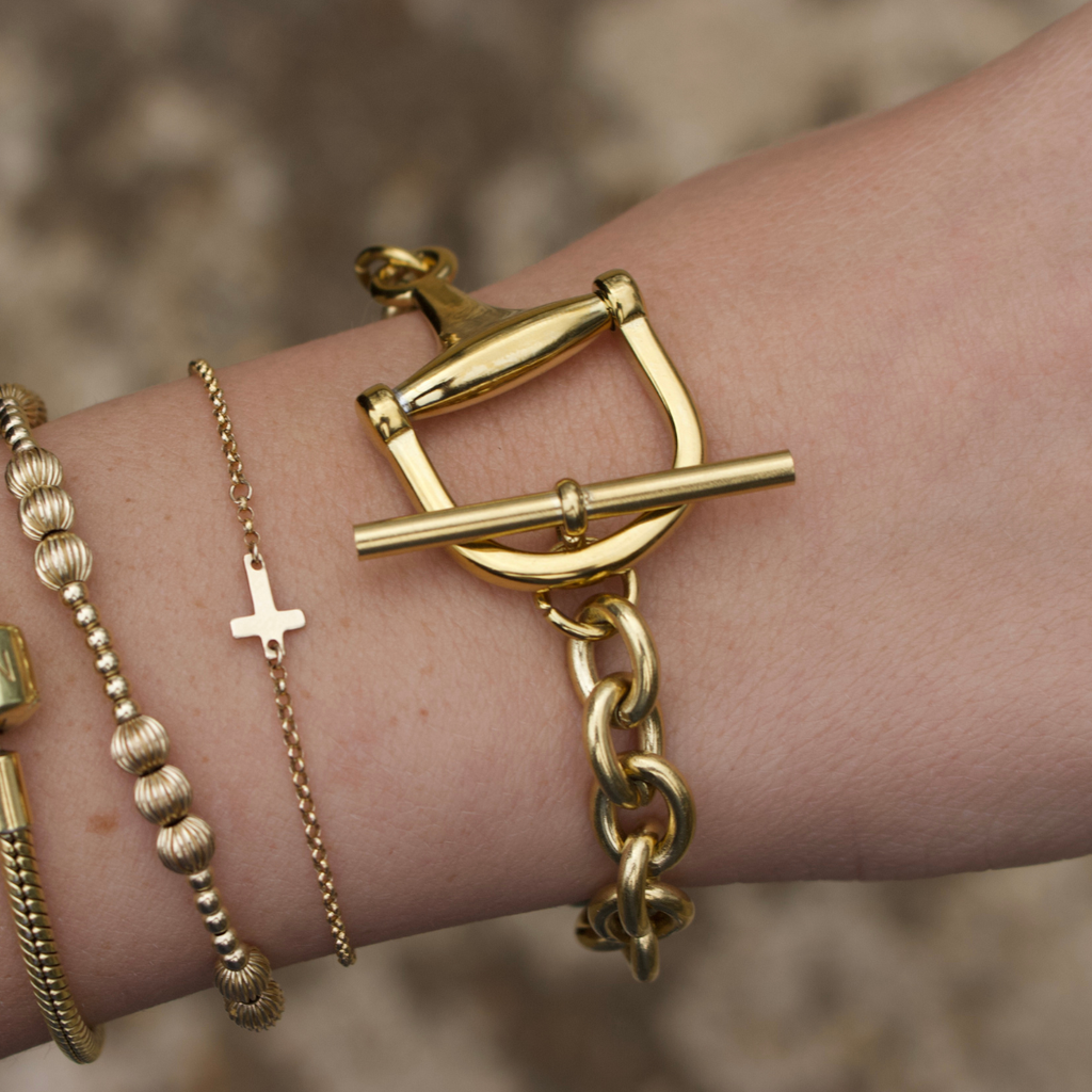 Equestrian Horse Bit Toggle Bracelet