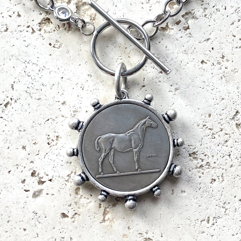 Horse jewelry equestrian necklace derby