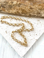 Chunky Matte Gold Rolo Necklace