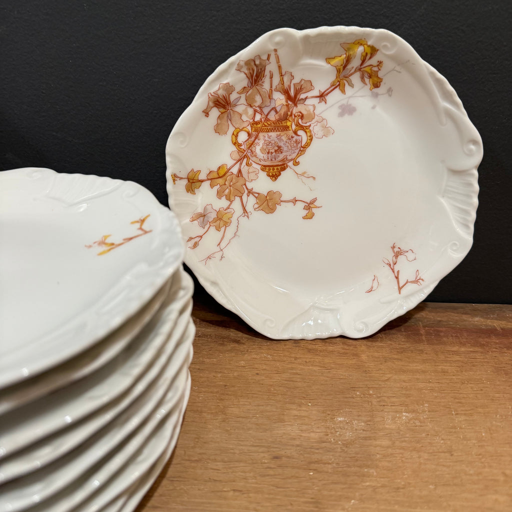 Antique Limoges France Floral Dessert Plates – Set of 10 | 7”