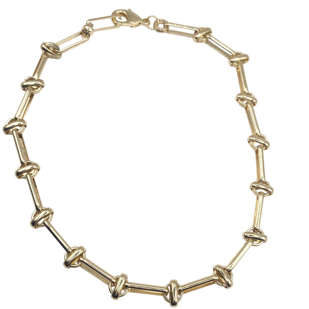 Entwined Knotted Link Necklace