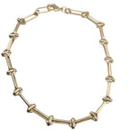 Entwined Knotted Link Necklace