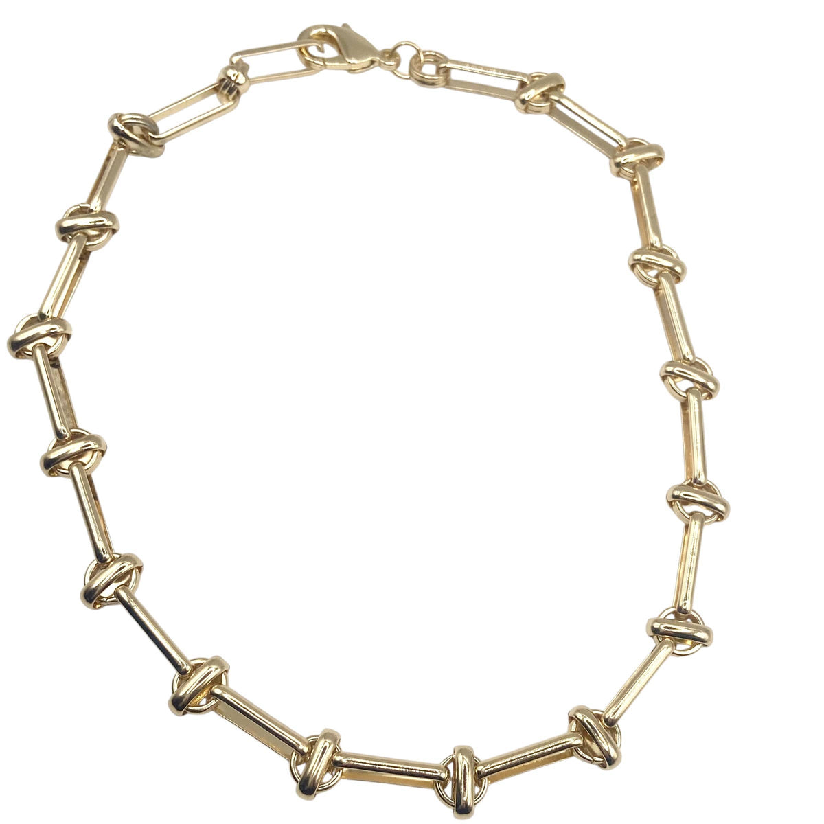 Entwined Knotted Link Necklace