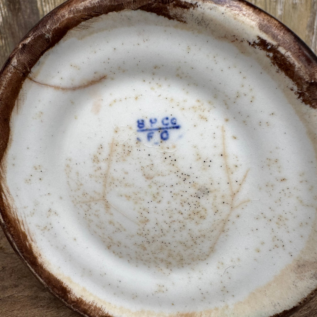 Antique Bell Pottery Hand-Painted Corn Mug, c. 1890–1906