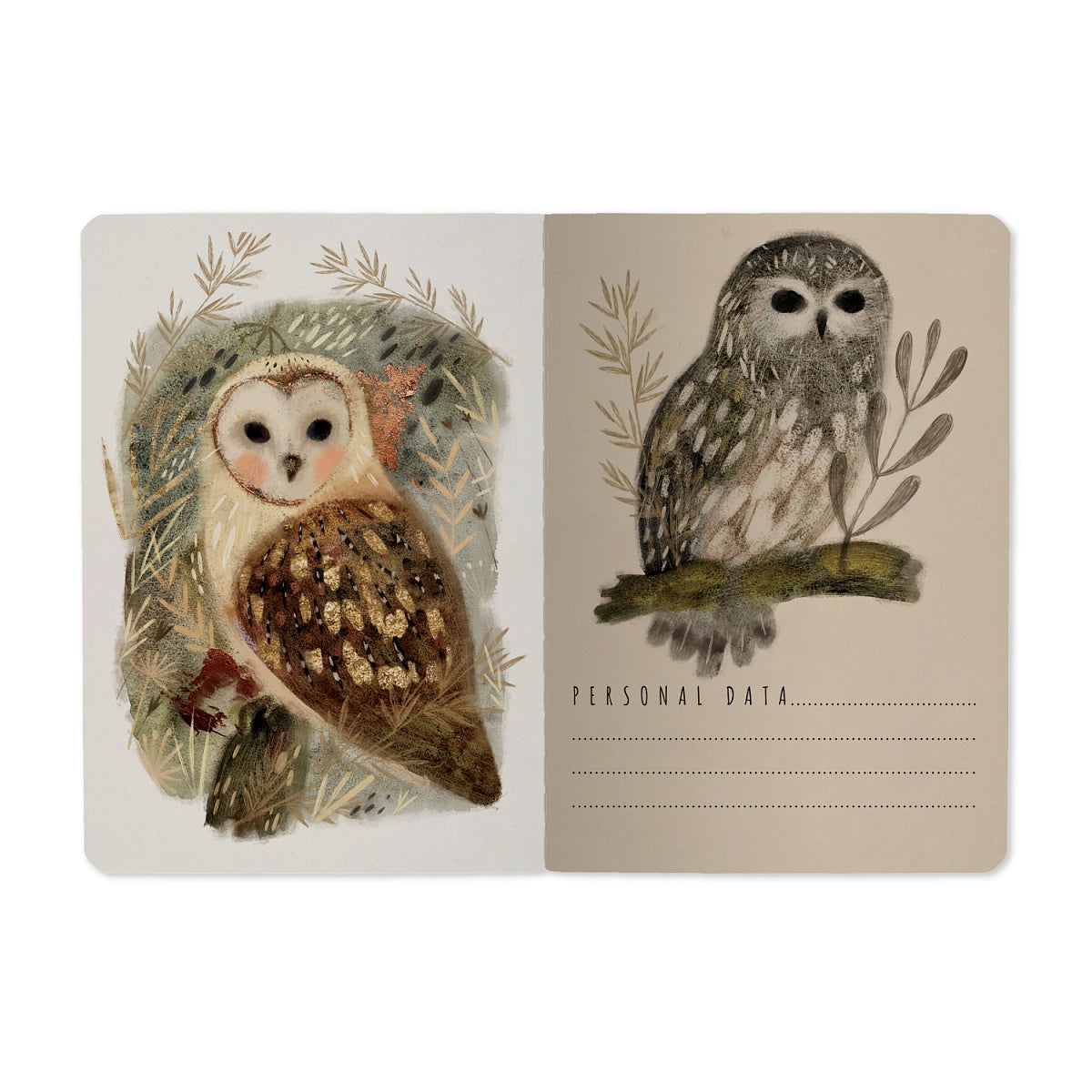 A6 Notebook - Owls