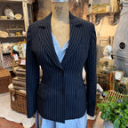 Mulberry Navy Pinstripe Tailored Blazer