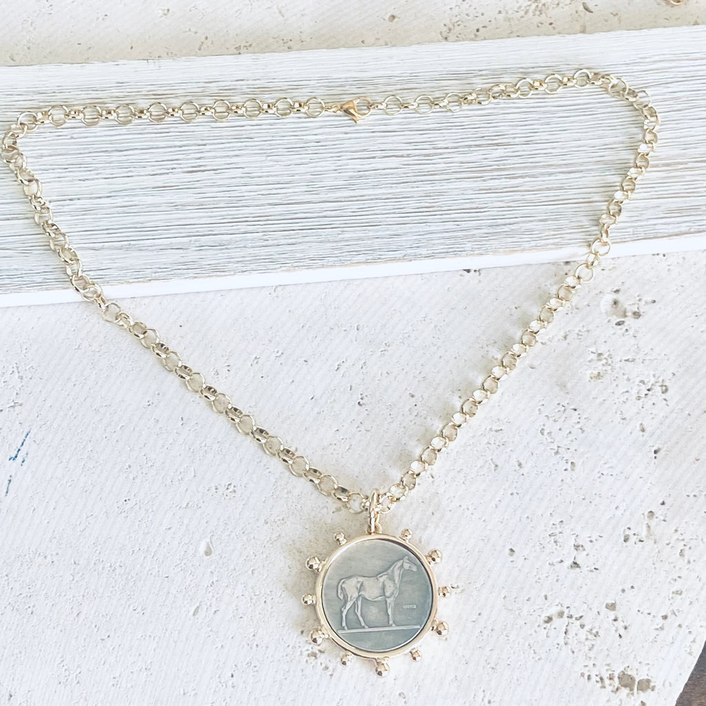 Horse Coin Necklace