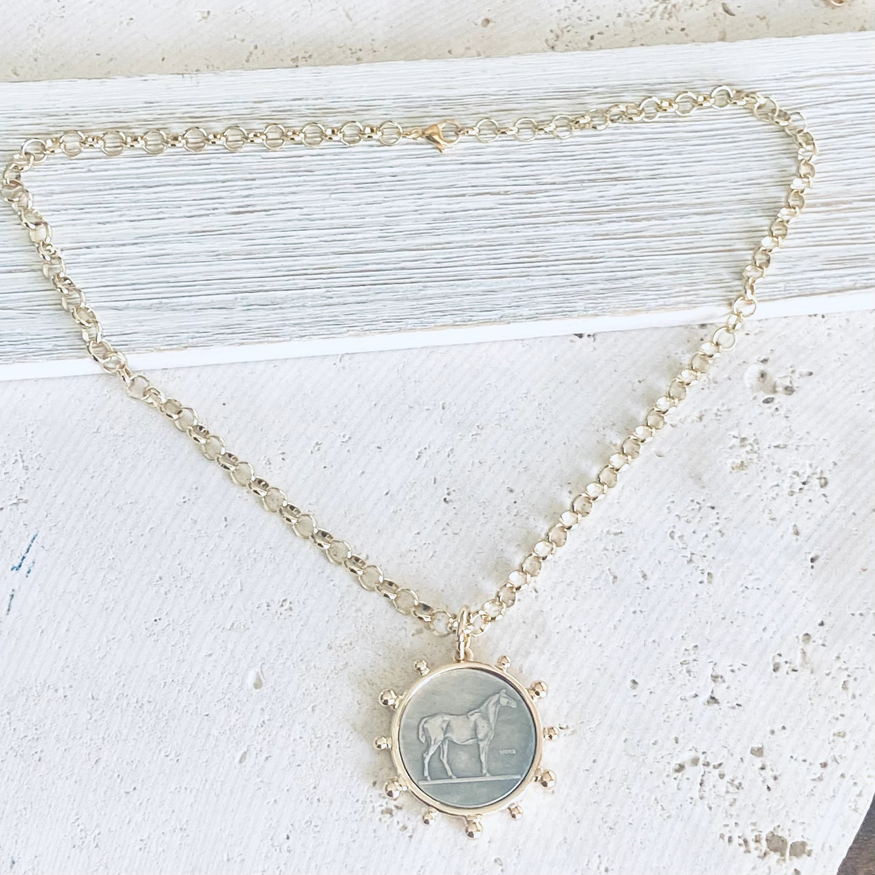 Horse Coin Necklace