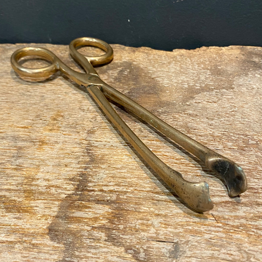 19th-Century English Brass Ember Tongs