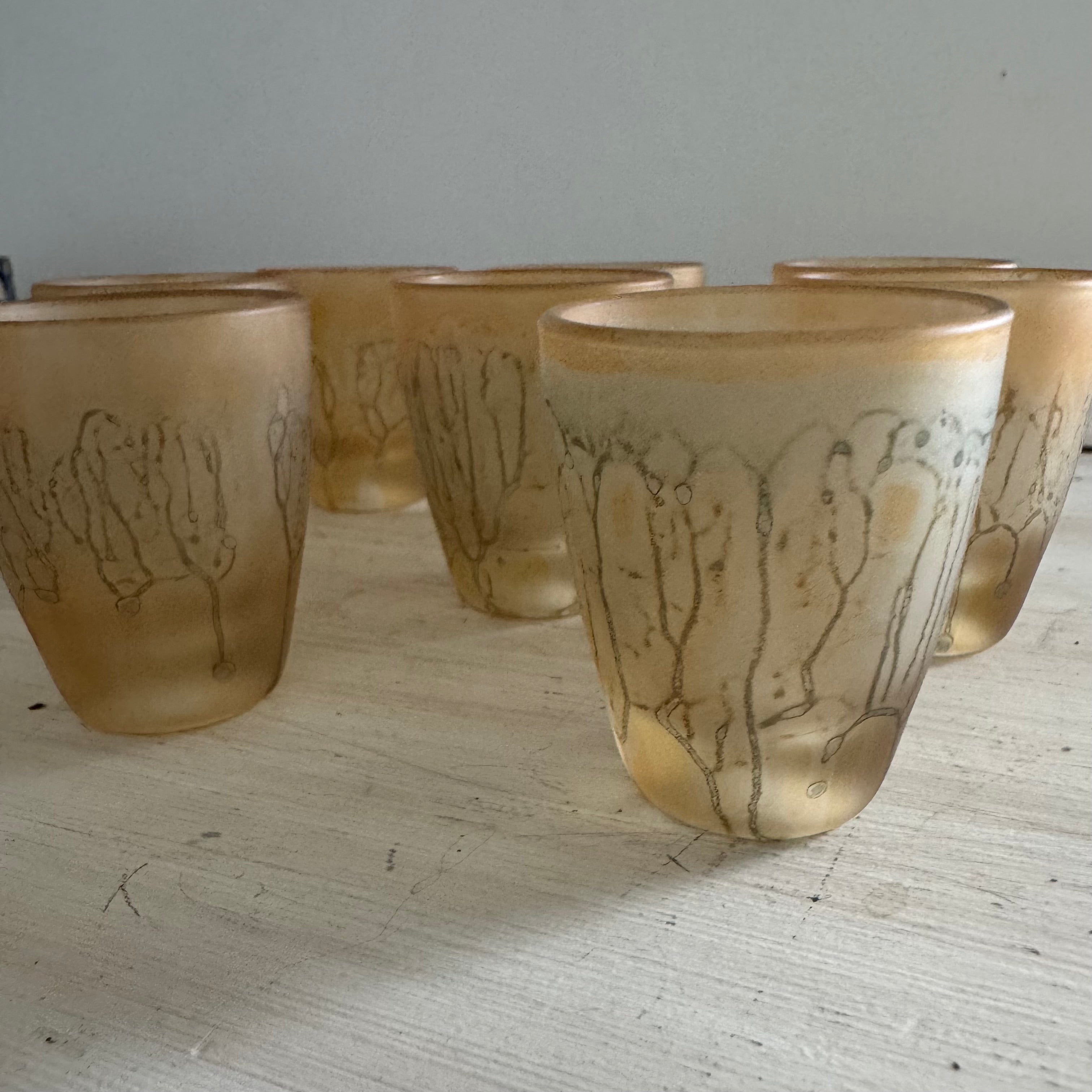 French Frosted Shot Glasses (set of 8)