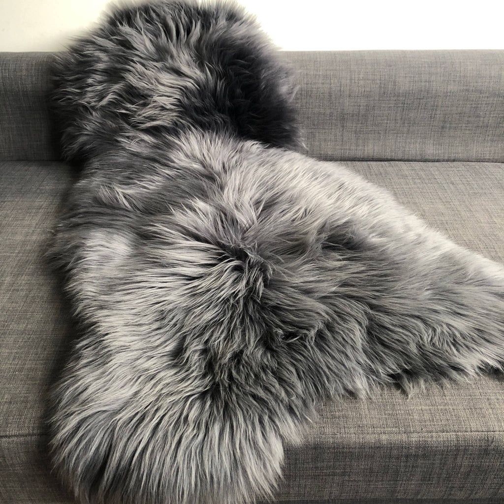 Swedish Sheepskin Rug - Slate Grey