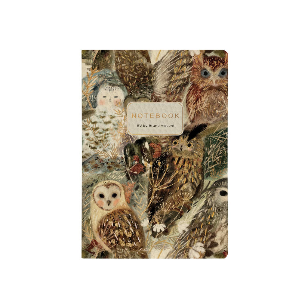 Vegan Leather A6 Passport Notebook - Owls