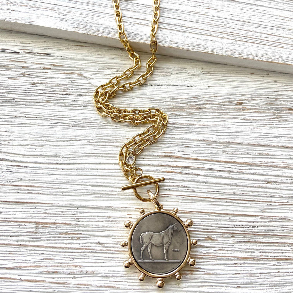 French Medallion Necklace