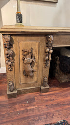 Carved Oak Hunting Buffet, circa 1880