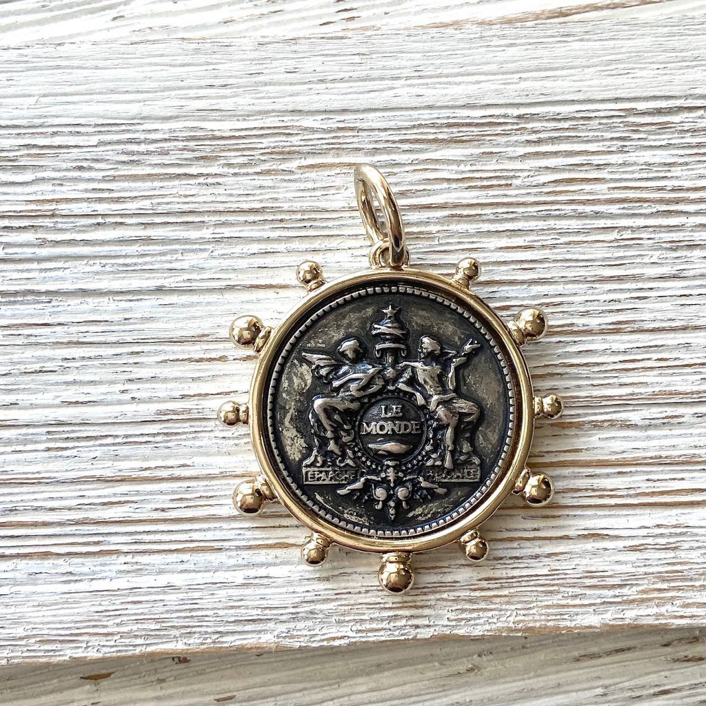 French Medallion Necklace