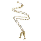 Double Goldfish Pendant Necklace
