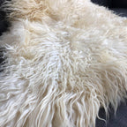 Icelandic Curly White Natural Sheepskin