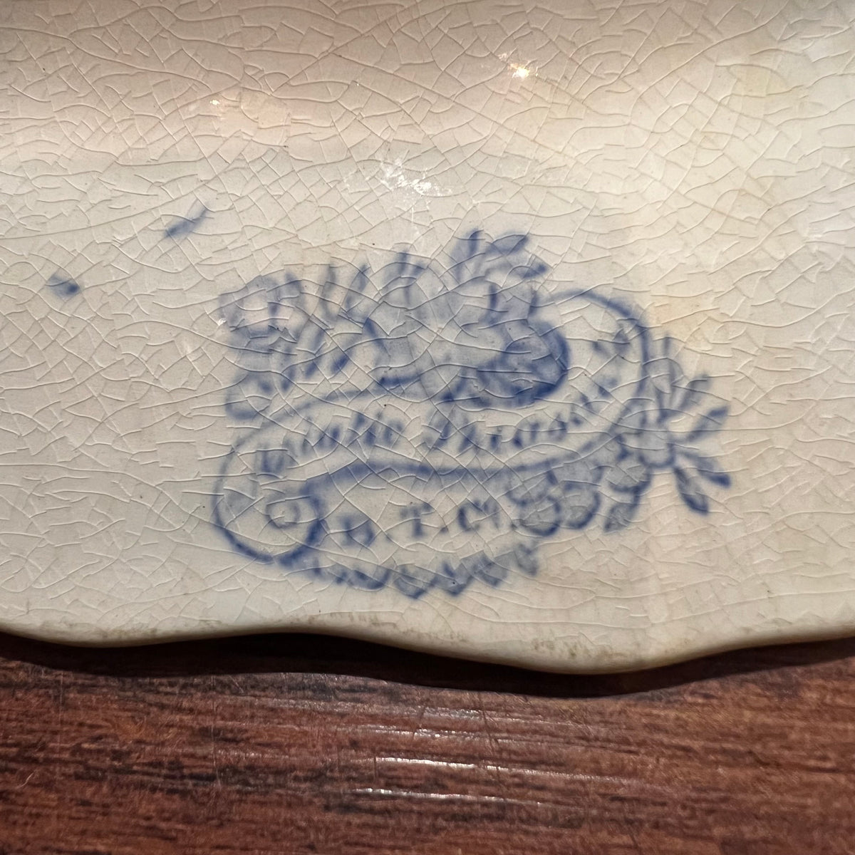 Blue Asiatic Pheasants Transferware Platter