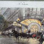 Pair of F. Giusto Hand-Colored Paris Engravings
