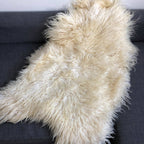 Icelandic Curly White Natural Sheepskin
