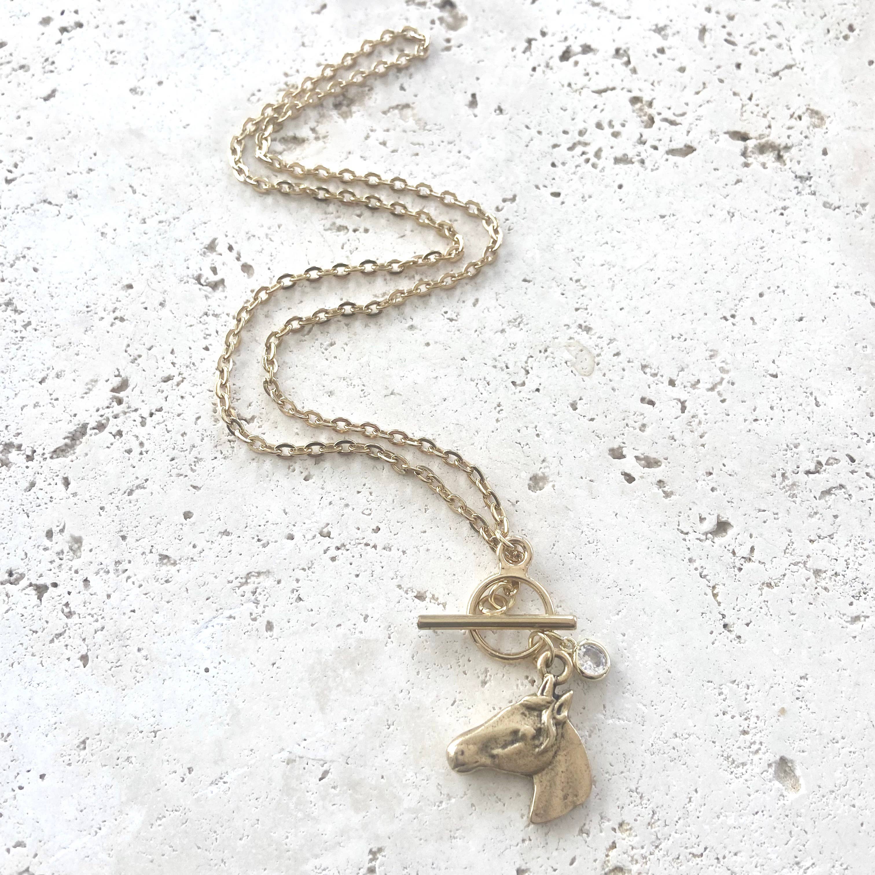 Horse Head Toggle Necklace