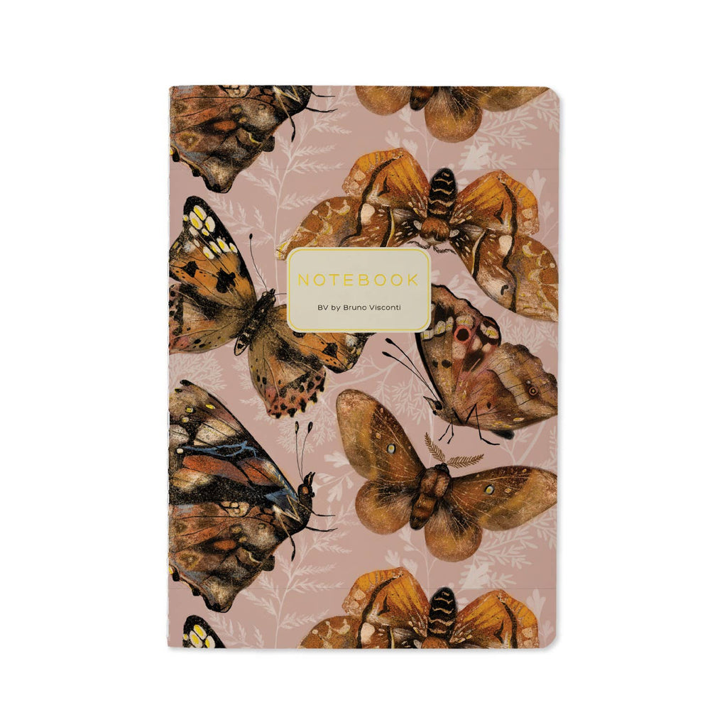 A5 Notebook - Butterflies on Blush 