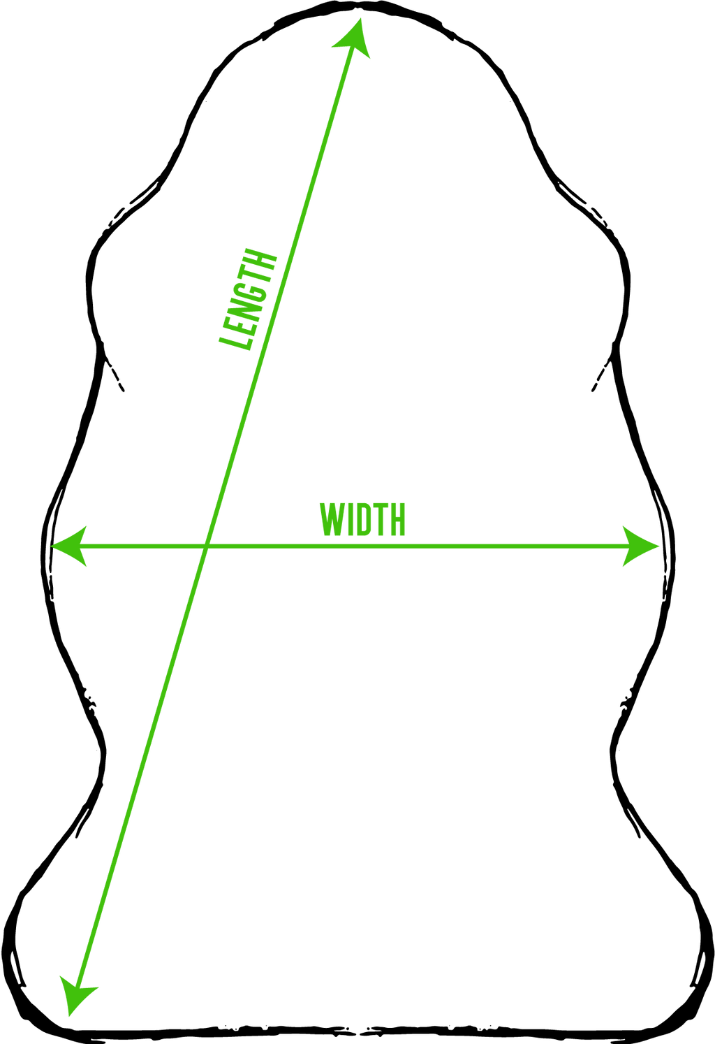 Natural British Brown Sheepskin Rug Large