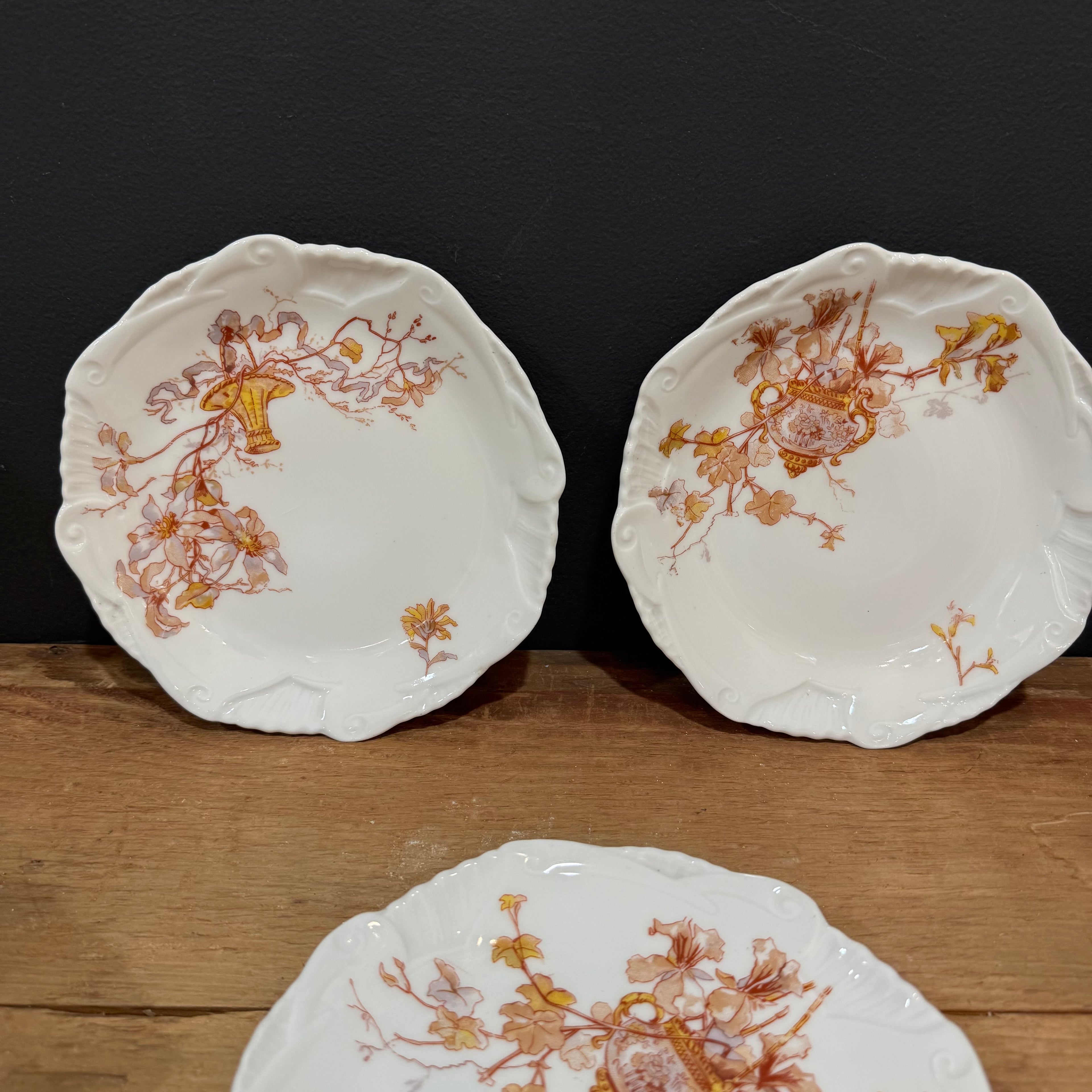 Antique Limoges France Floral Dessert Plates – Set of 10 | 7”
