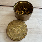 Antique Superior Paper Fasteners Tin with Original Brass Fasteners